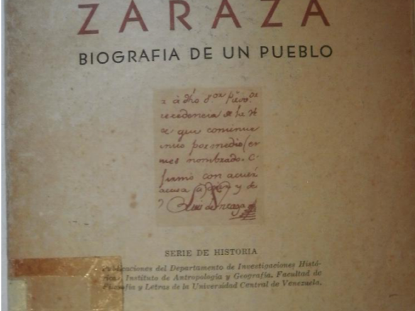 Aproximación a la obra: Zaraza, biografía de un pueblo de J.A. De Armas Chitty